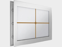 Окно акриловое 452x302 мм белое с раскладкой «крест»