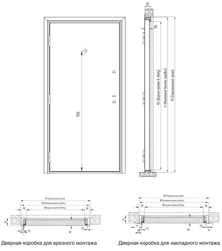 Конструкция металлических дверей DoorHan «Премьера Премиум»