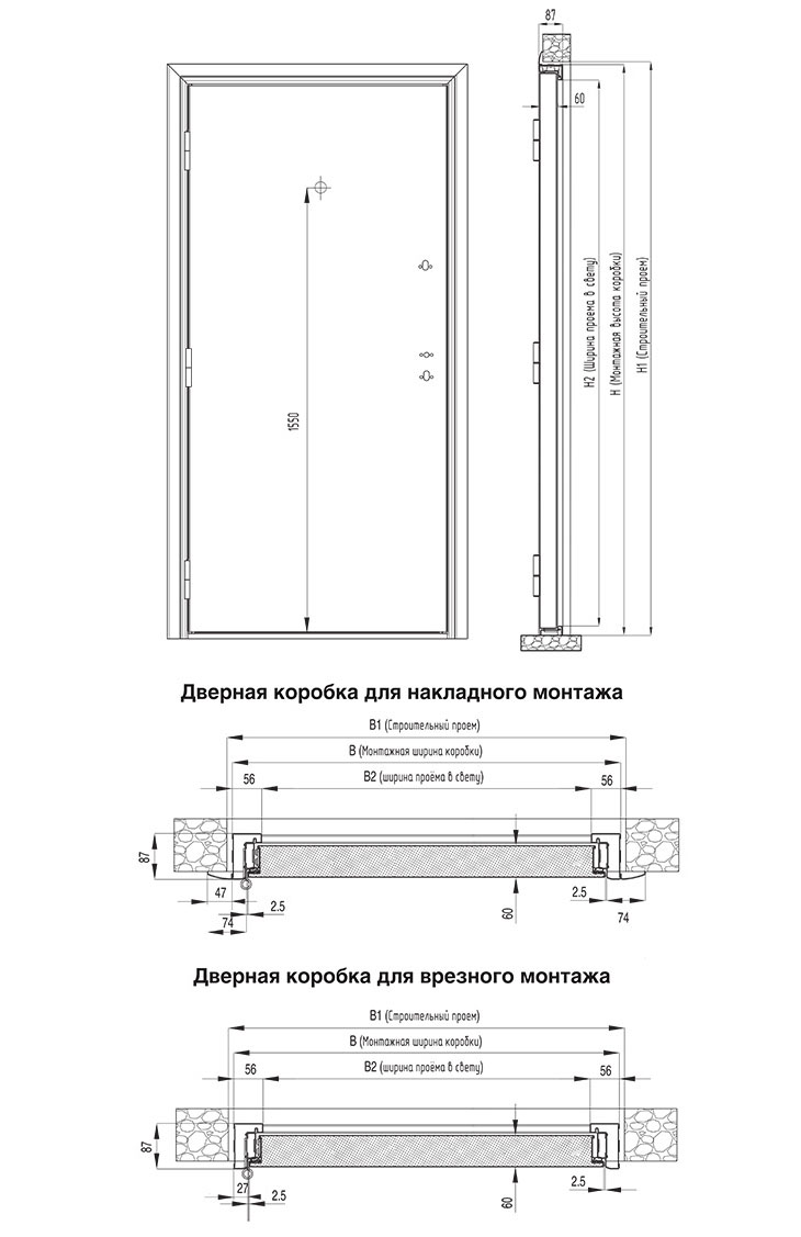 Конструкция металлических дверей DoorHan «Премьера Плюс»