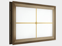 Окно акриловое 452x302 мм коричневое с раскладкой «крест»