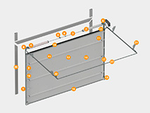 Промышленные секционные ворота для холодильных и морозильных камер ISD ThermalPro. Конструкция